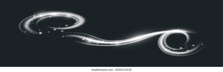 Shining magical wavy light lines. Magical elements templates for illustration.