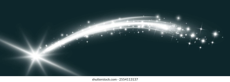 Shining magical wavy light lines. Magical elements templates for illustration.