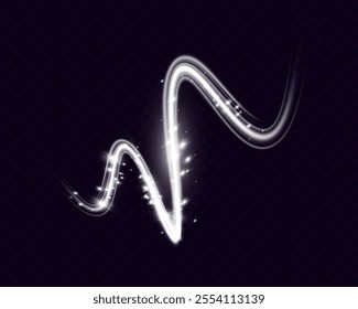 Shining magical wavy light lines. Magical elements templates for illustration.