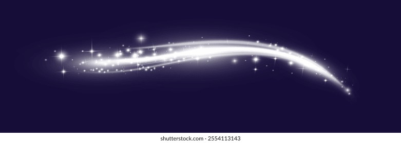 Shining magical wavy light lines. Magical elements templates for illustration.