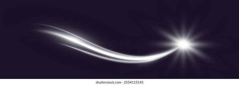 Shining magical wavy light lines. Magical elements templates for illustration.