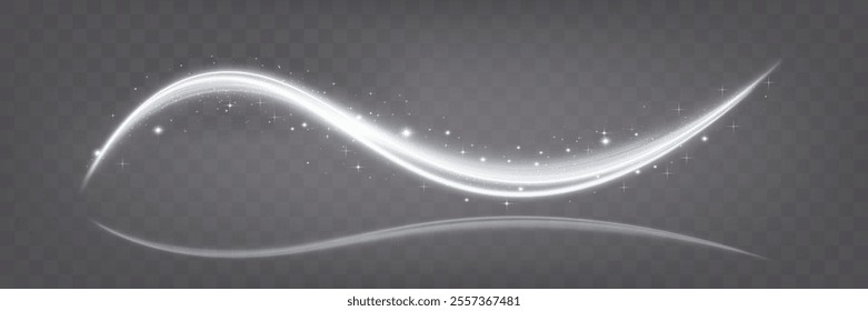 Shining magical wavy light lines. Magical elements templates for illustration.