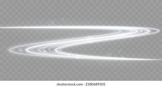 Shining magical wavy light lines. Magical elements templates for illustration.	