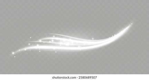 Shining magical wavy light lines. Magical elements templates for illustration.	