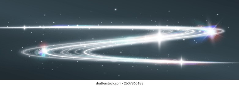 Shining magical wavy light lines. Magical elements templates for illustration.	
