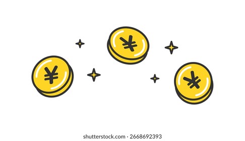 Icono de dinero brillante Imagen. Actividades puntuales.