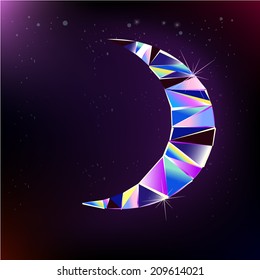shining moon. Vector