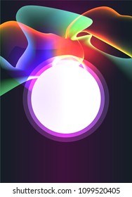 Shining neon lights , abstract page template,cool creative backgound. Digital decoration.
