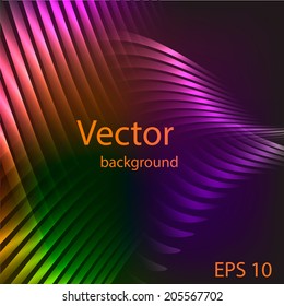 Shining neon lines abstract vector background
