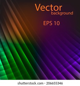 Shining neon lines abstract vector background