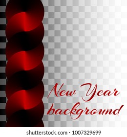 Shining New Year's background for the cover of the catalog with shiny red circles and metallic texture