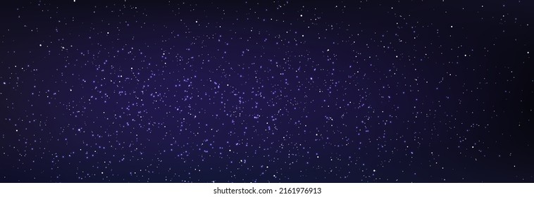 Shining Night Starry Sky Png, Dark Space Background With Stars. Stars Or Stardust In Deep Universe, Galaxy. Vector Illustration Isolated On Transparent Background.