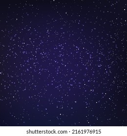 Shining Night Starry Sky Png, Dark Space Background With Stars. Stars Or Stardust In Deep Universe, Galaxy. Vector Illustration Isolated On Transparent Background.