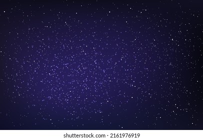 Shining Night Starry Sky Png, Dark Space Background With Stars. Stars Or Stardust In Deep Universe, Galaxy. Vector Illustration Isolated On Transparent Background.