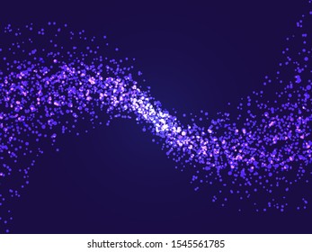 Shining Particle Wave Background. elegant illustration.