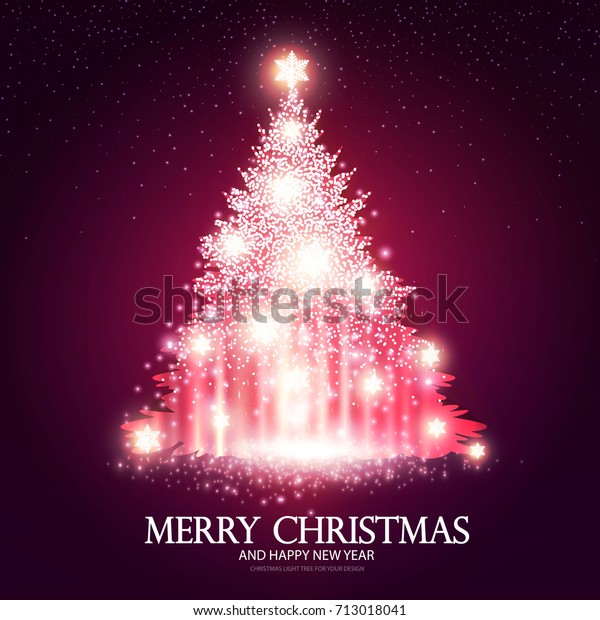 Foto Effetti Di Natale.Immagine Vettoriale Stock 713018041 A Tema Albero Di Natale Rosa Brillante Su Royalty Free