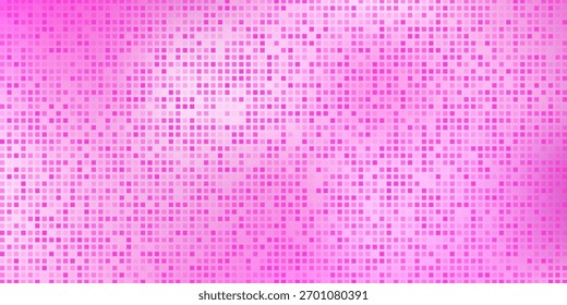Leuchtend rosa Disco Party Muster Hintergrund. Irisierende Rose Pailletten Mosaik Textur. Abstrakte funkelnde Halbtontapete. Pop bis Comic glühenden Glitter Hintergrund. Retro-Vektordesign-Vorlage