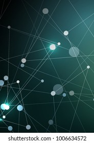 Shining polygons on a dark background.