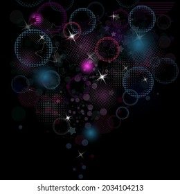 Shining purple blue background. Merry Christmas. Vector illustration