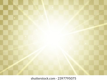 Shining rays and gold lattice pattern