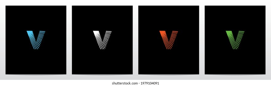 Shining Rays On Letter Logo Design V