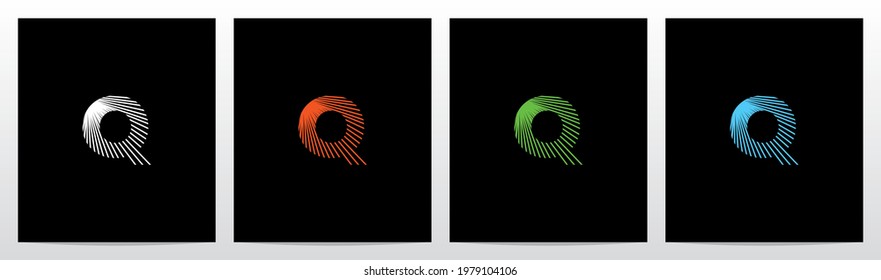 Shining Rays On Letter Logo Design Q