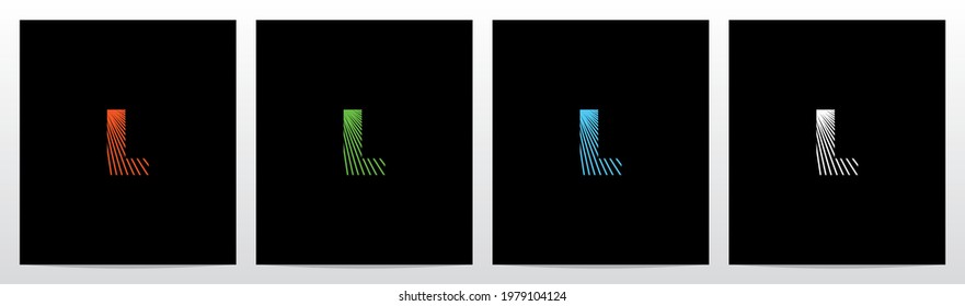 Shining Rays On Letter Logo Design L