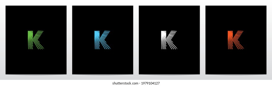 Shining Rays On Letter Logo Design K