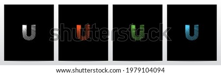 Shining Rays On Letter Logo Design U