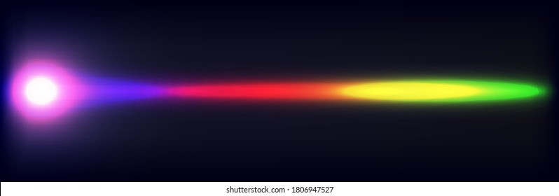 
shining rays of a rainbow on a dark background. abstract bokeh lights. Vector illustration