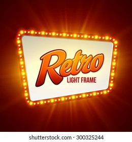 Shining retro light banner.  Vector illustration EPS 10