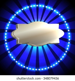 Shining retro light banner. Vector illustration EPS 10