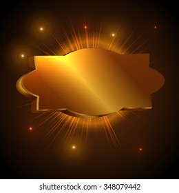 Shining retro light banner. Vector illustration EPS 10