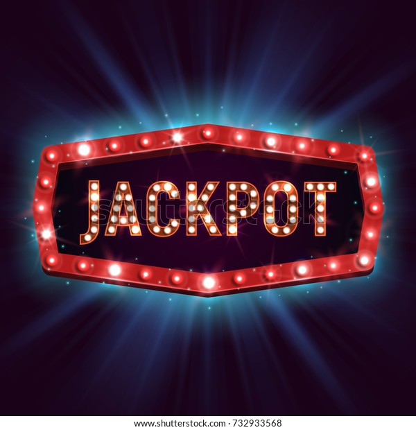 Shining Retro Sign Jackpot Banner Vector Stock Vector (Royalty Free ...