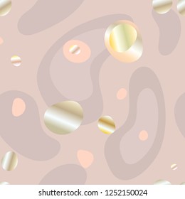 Shining seamless pattern on beige and pink background.