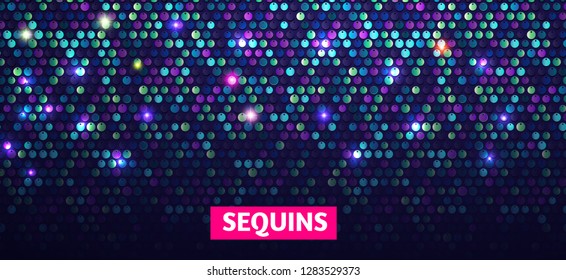 Shining Sequins Abstract Background. Glittering Texture. Glamour Design. Vector ilustration