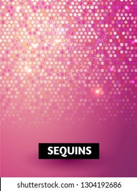 Shining Sequins Abstract Background. Glittering Texture. Glamour Design. Vector ilustration