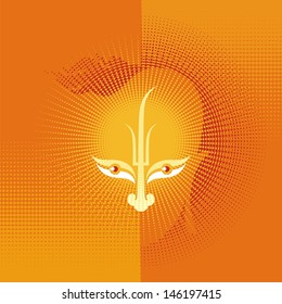 Shining Shiva (Series PSY # 01).  The image in the style of Op Art.