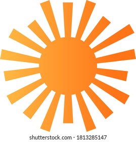 Shining simple sun icon illustration