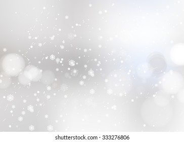 Shining snow Blur Christmas Backdrop. Vector illustration