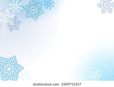 Shining snow image background blue