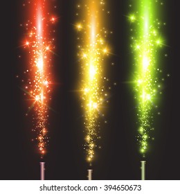 Shining Sparkler Collection. Vector illustration