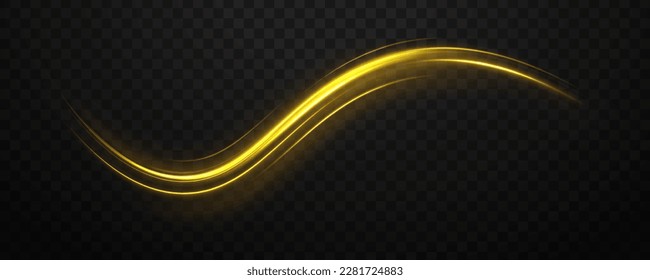 Brillante espiral efecto de brillo transparente. Resumen de elementos de diseño de onda dorada de color brillante. Ilustración del vector	