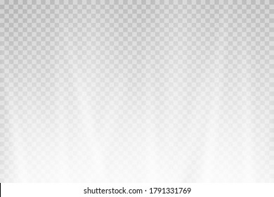 Shining spotlight glare rays, lens flare vector illustration. Sunlight glowing png effect. White beam background
