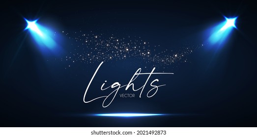 Lugares brillantes y escena vacía. Un fondo abstracto brillante.