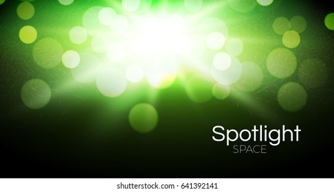 Shining Spotlights. Empty Scene. Vector illustration