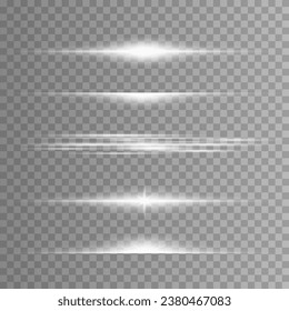 Shining star collection. Vector flashing lights set