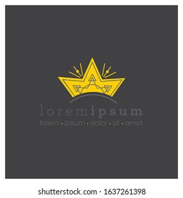 shining star crown logo emblem