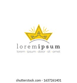 shining star crown logo emblem
