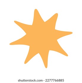 Shining star decorative element flat icon. Vector illustration